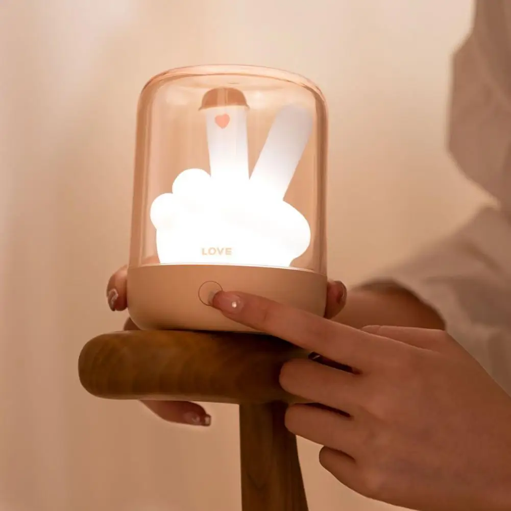 Luz Nocturna compacta recargable por Usb, luz Led regulable con Control de sincronización inteligente para brillo suave, parpadeo, mesita de noche libre