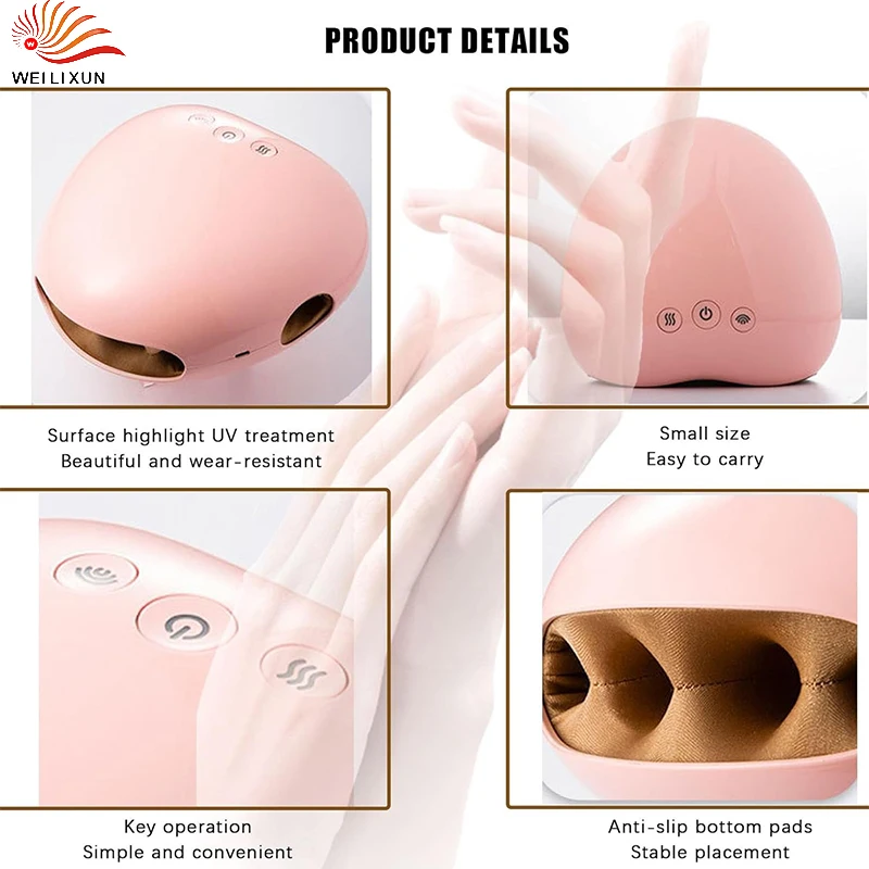 Traitements de Relaxation beauté Premium Massage des mains pneumatique masseur de mains sans fil pression d'air compresse chaude outil d'acupression