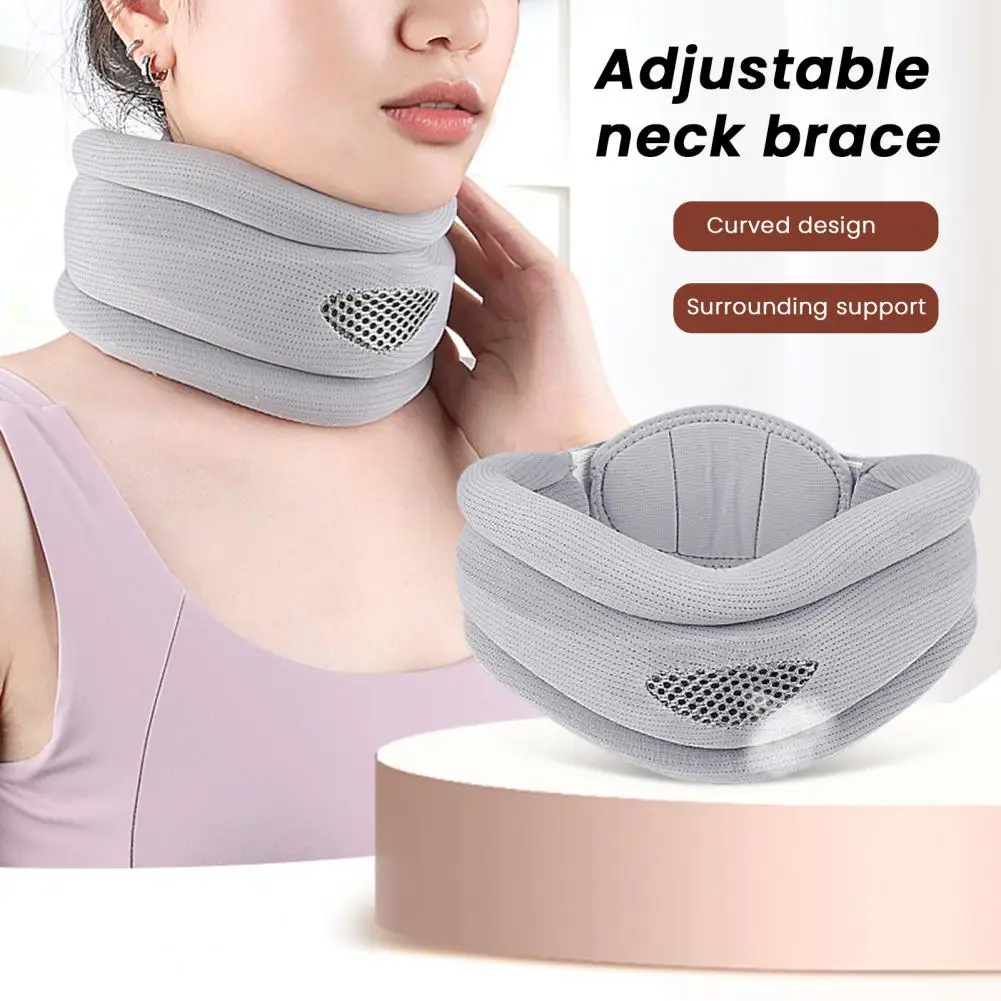 55cm Foam Neck Brace For Pain Relief And Support Adjustable Cervical Collar Neck Protector Wrap Women Men Spine Pressure Relief