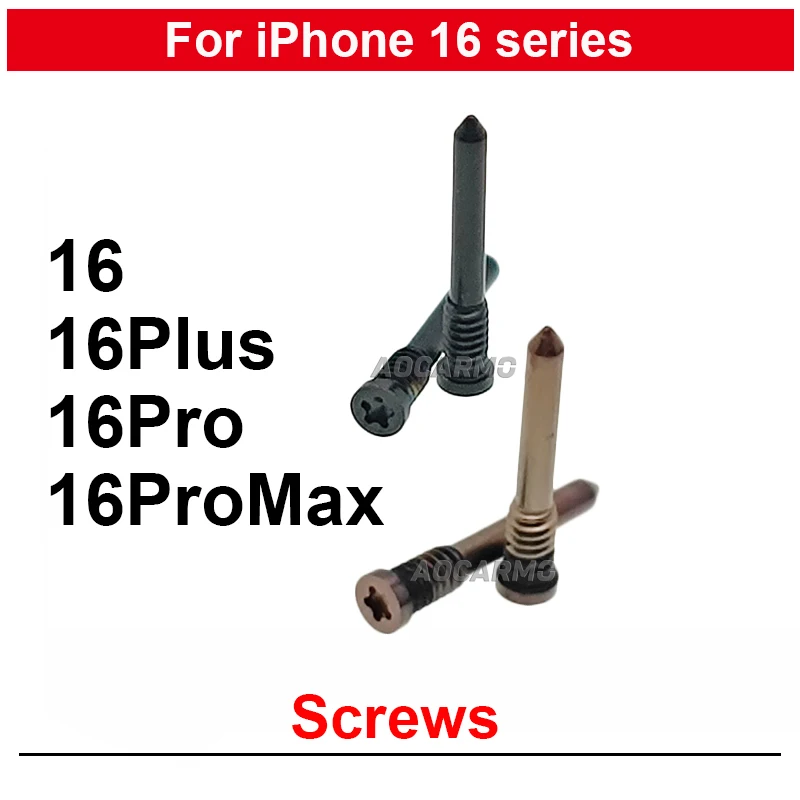 20Pcs Bottom Screw Cross Screws For iPhone 16 Series 16Pro Max 16Plus Replacement Parts