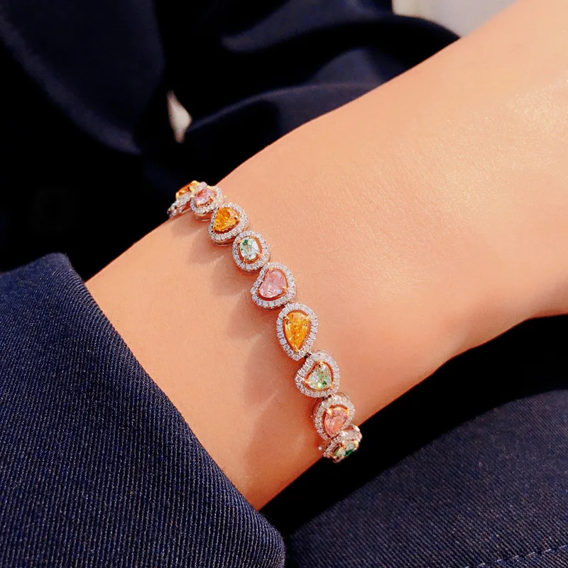 Neues 2026 Minimalistisches Design All-Diamond-Serie Armband 100% 925 Silber Modischer Einzigartiger Schmuck Geschenk – Detail 11
