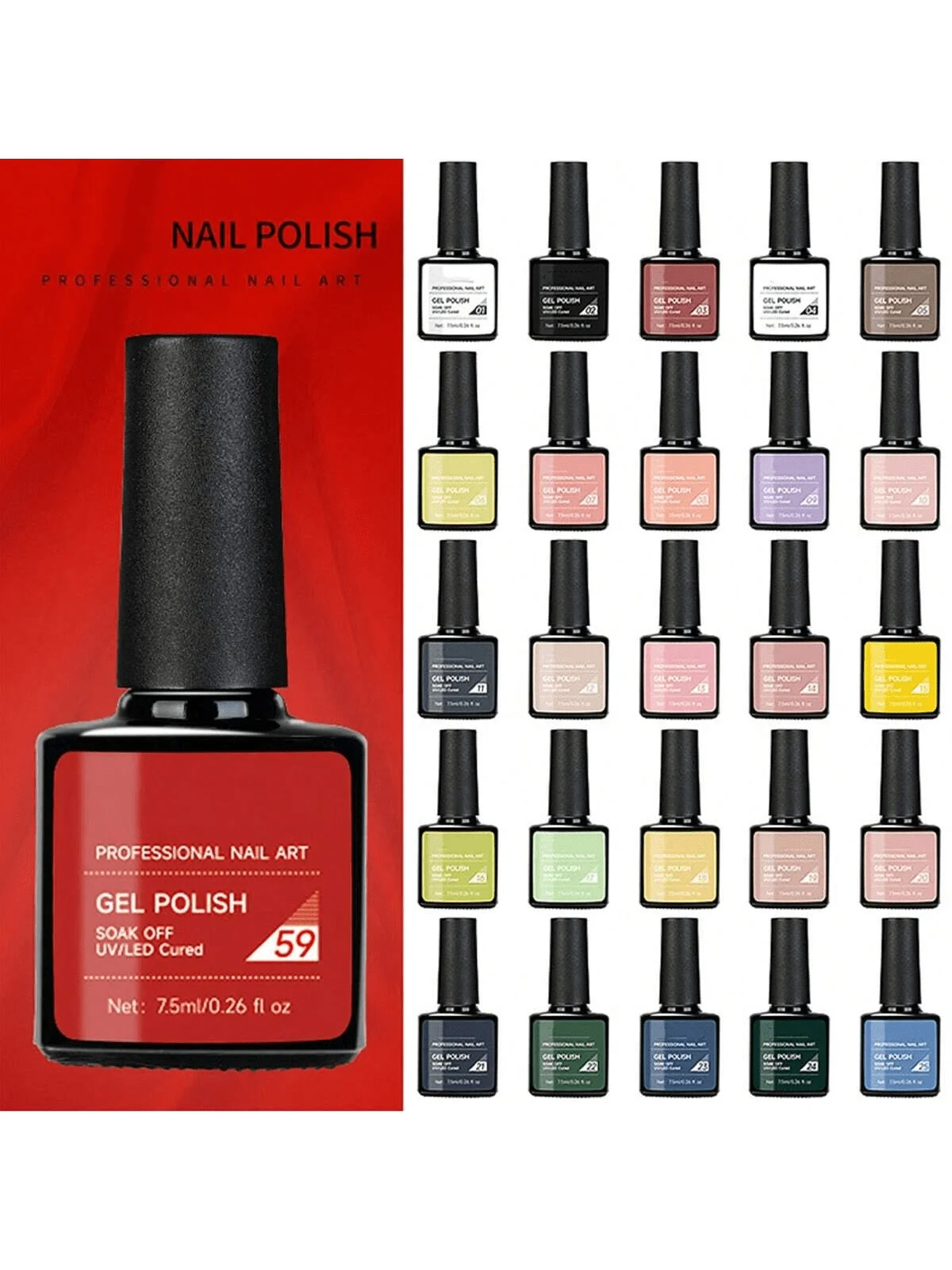 Black Friday-6 pcs Gel Nail Polish  - Gel nail polish, soak UV nail polish primer and nail polish are needed for nail salon wome