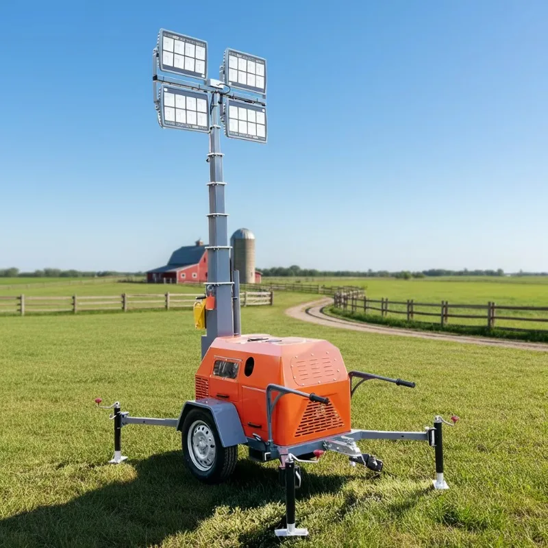 Mobile Lighthouse 7m Portable LED High Power Low Maintenance White Generator Powered Emergency Lighthouse
