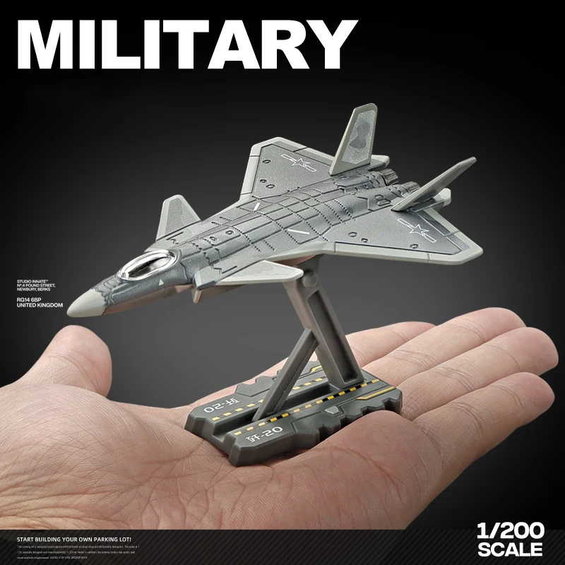 1/200 J-20 Military Fighter Jets J-31 Y-20 Transport Plane Miniature Model Alloy Toy Aircraft Diecast Collection Gift For Kids