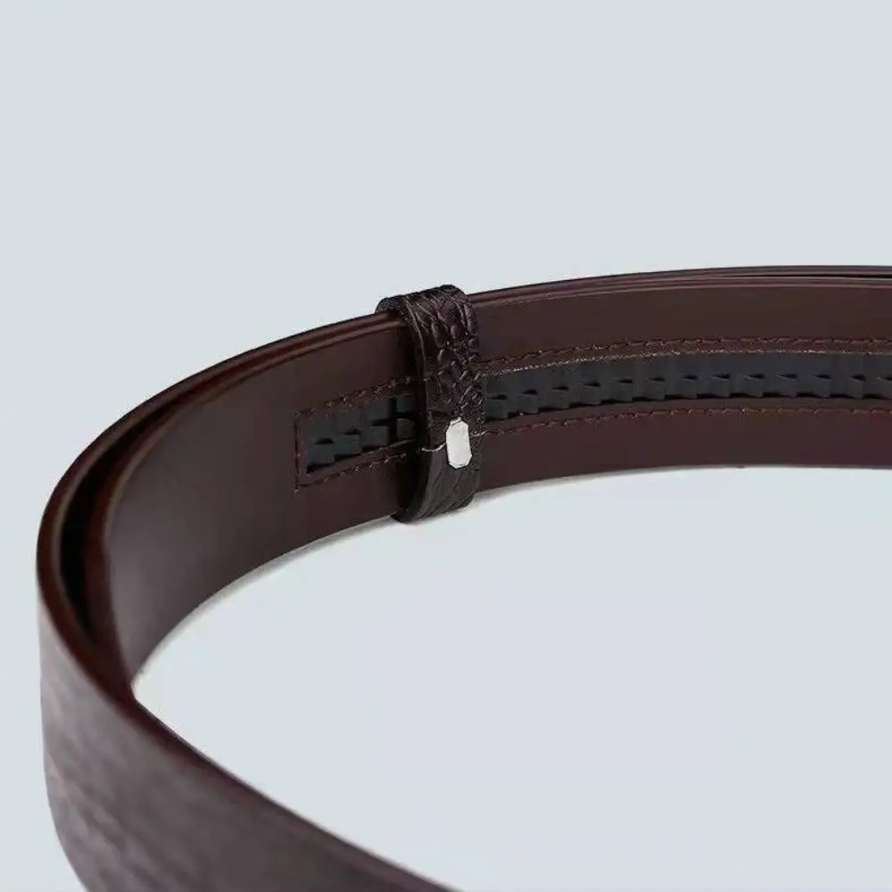 3PCS Cow Genuine Leather Belt Loop Keepers DIY Delicate Belt Retaining Rings Crocodile Pattern Replacement Belt Loop