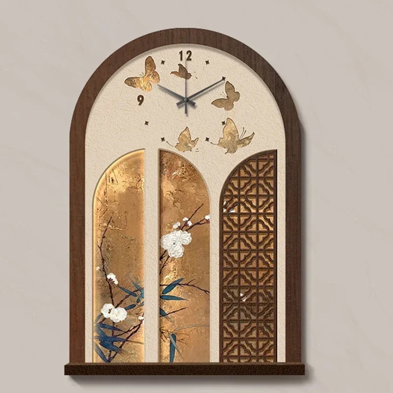 Mechanism Korean Wall Clocks Cartoon Bathroom Aesthetic Chinese Style Wall Watch Peacock Orologio Da Parete Room Decorations