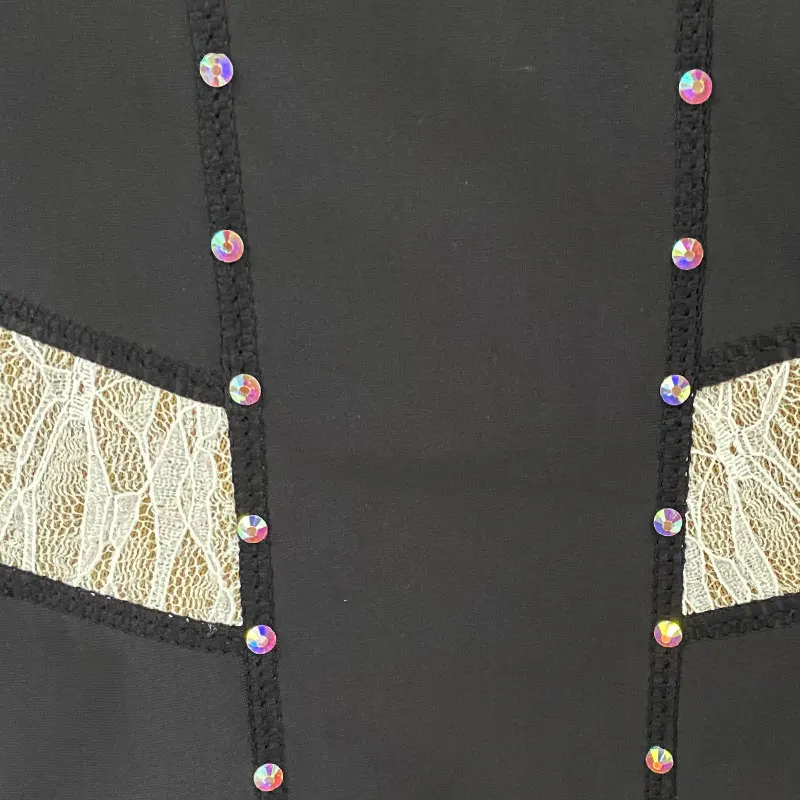 

Figure skating suit set, lace high elasticity skating pants, skating top, skating pants