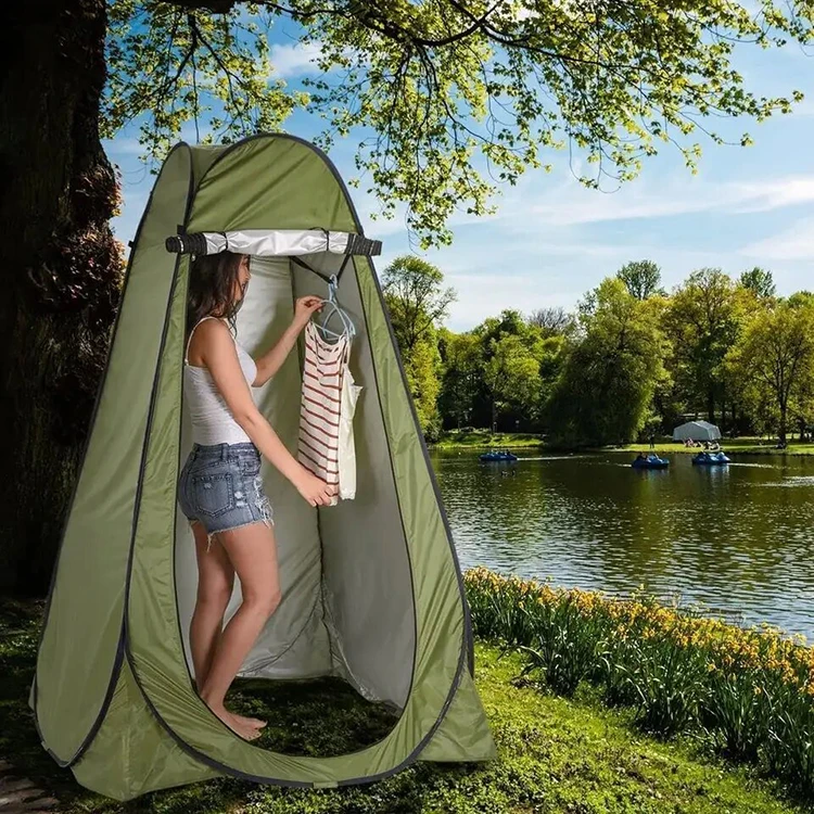 Portable Outdoor Pop Up Privacy Camp Toilet, Changing Room Pod with Window, Camping Shower Tent