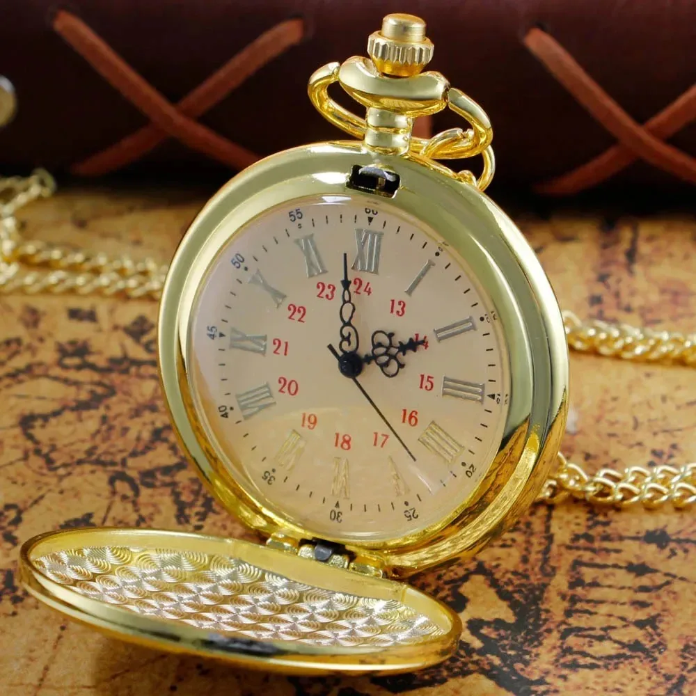 ساعة جيب كوارتز ذهبية فاخرة "أنا أحبك" زوجين زوج ساعة هدية ساعة قلادة قلادة اكسسوارات عيد الميلاد أفضل هدية