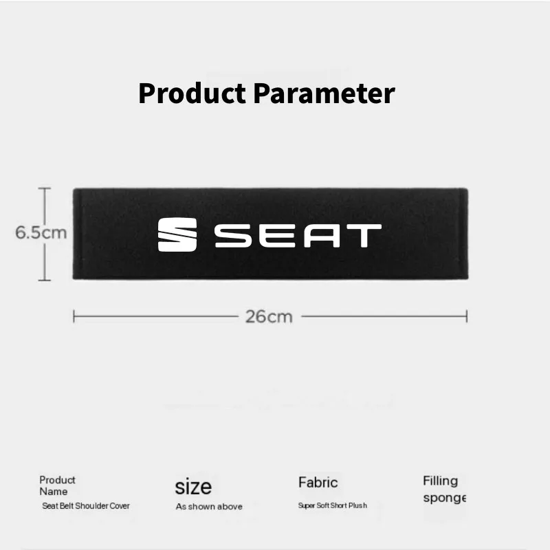 

2Pcs Car Seat Belt Protection Shoulder Pad Covers For Seat Leon Ateca Arona Altea ltea Toledo Tarraco Auto Accessories