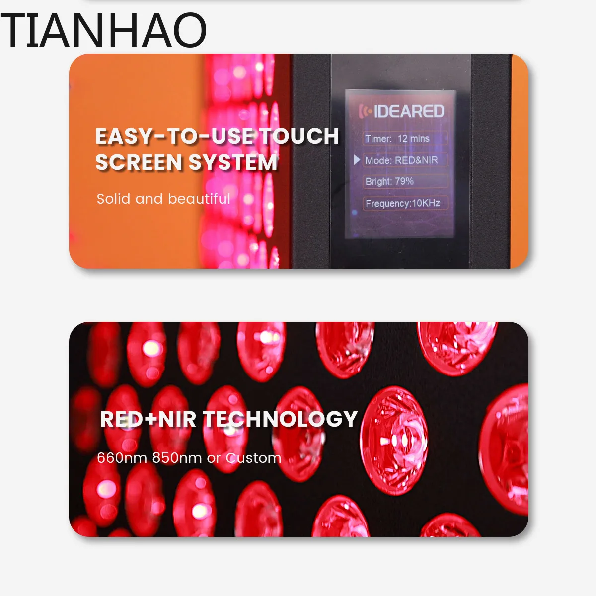 RL450MAX red light therapy Panels with high irradiance big panel full body tallest units 630 660 810 830 850 480nm
