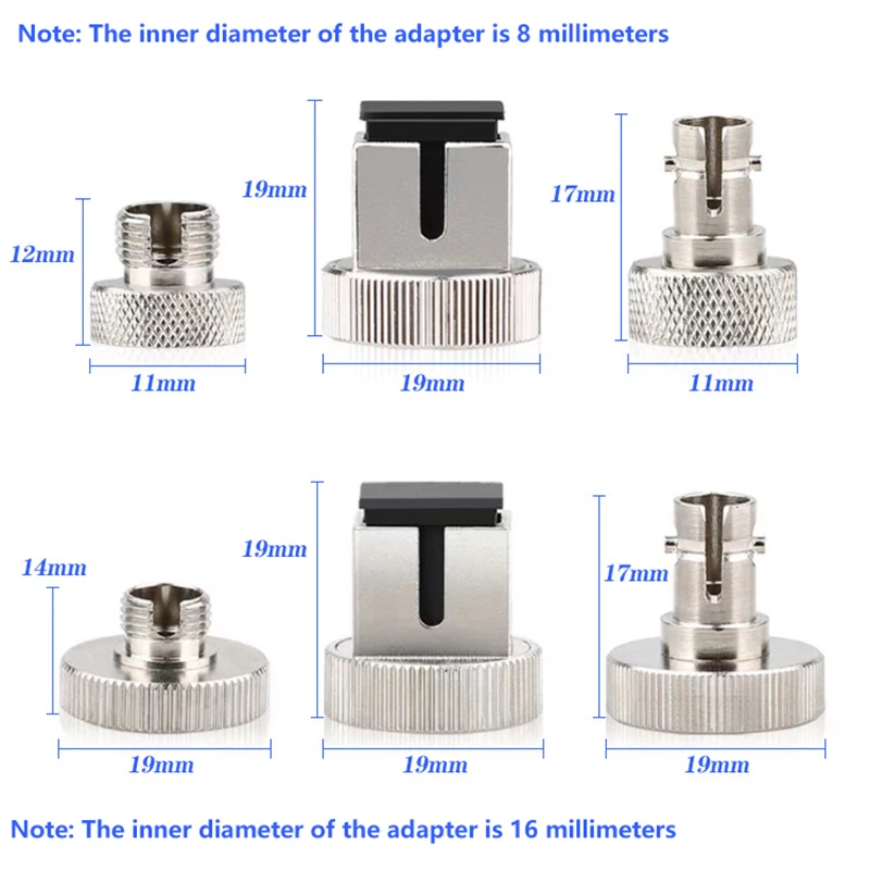 New Optical Fiber Connector Adapter SC/FC/ST Optical Power Meter Conversion Head Red Pen Metal Cap