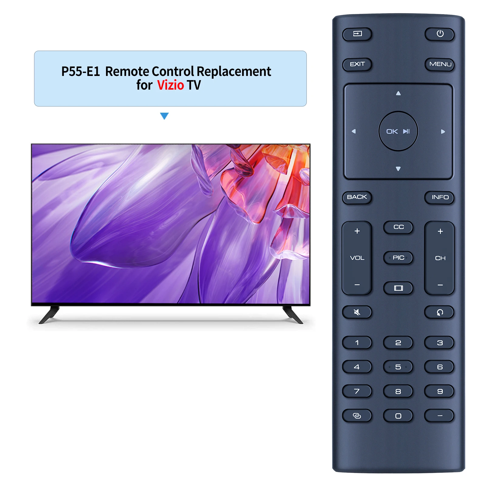 New Remote control XRT135 for Vizio TV P55-E1 P60-E1 M70-E3 P75-E1 P55E1 P60E1 M70E3