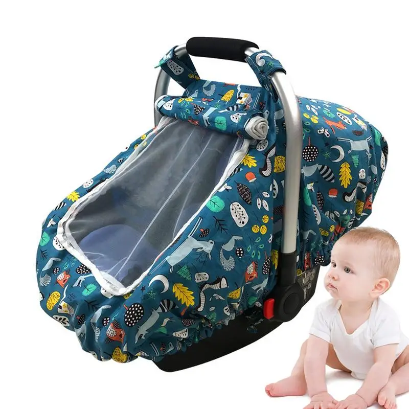 

Stretchy Carseat Canopy For Babies Wind-Proof Car Seat Canopy Sun-Proof And Warm Car Seat Covers For Kids Boys Girls