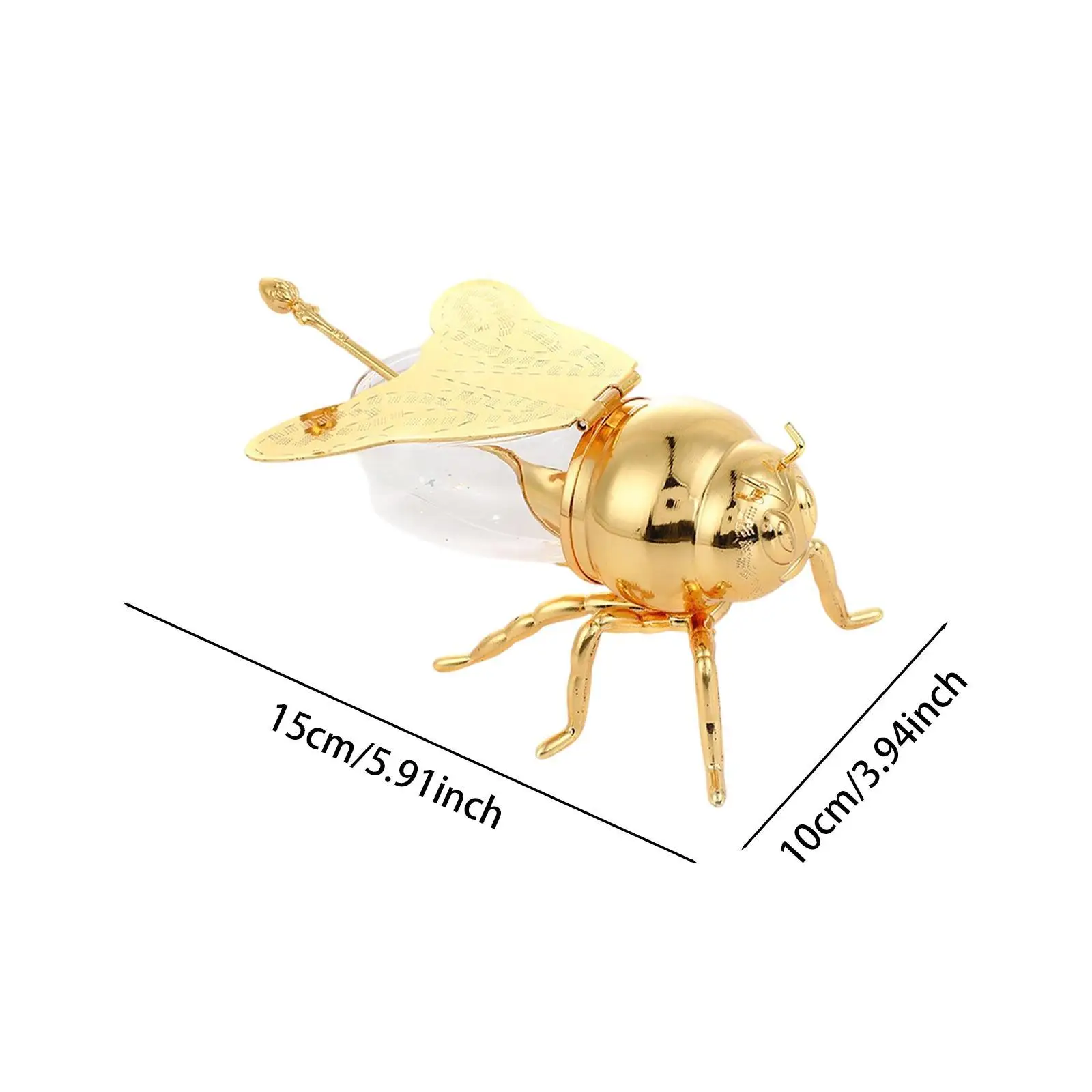 Bee Honey Jar Container Canister Ornament with Spoon Multipurpose Creative