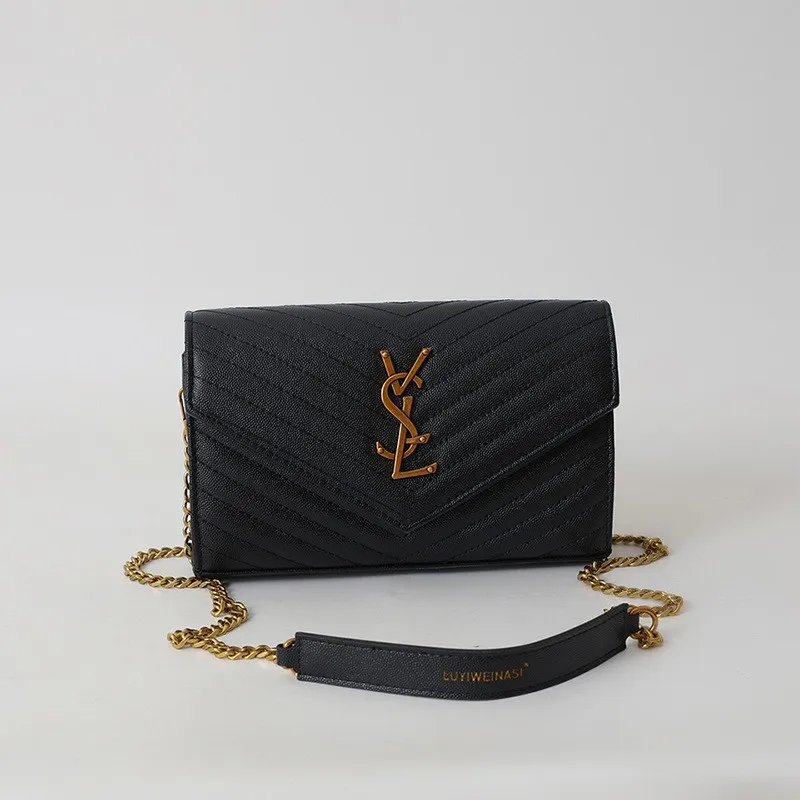 Bolso pequeño con cadena de diamantes para mujer, bandolera de un hombro versátil, bolso cuadrado pequeño, estilo fragancia, novedad de 2025