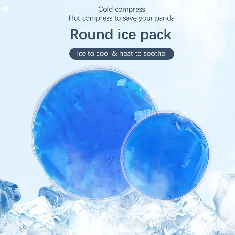 

1pc 7cm Or 10cm Round Shape Reusable Ice Cold Gel Pack Therapy Microwaveable Heat Pain Relief For Cold & Hot Therapy Bags