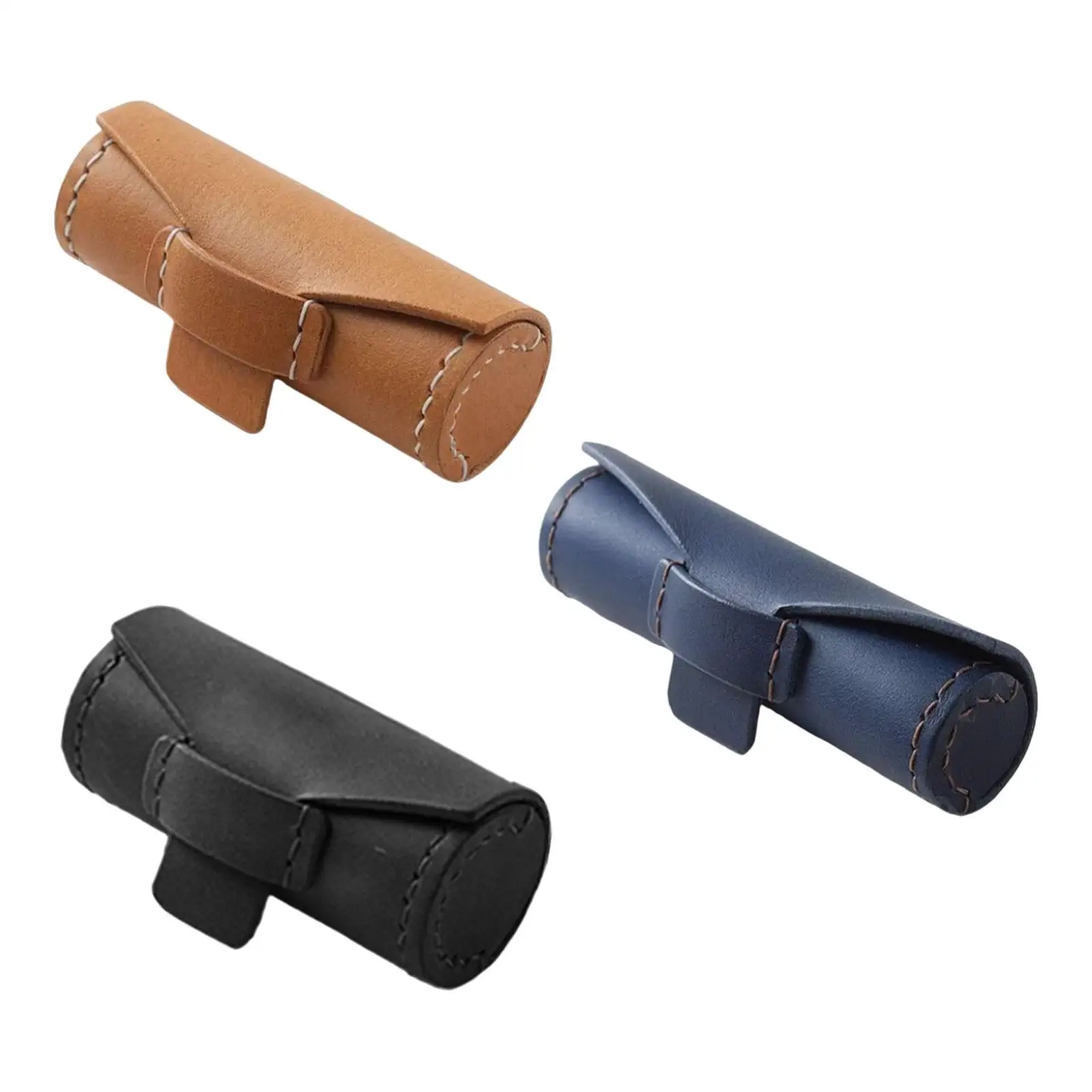 Leather Mini Lipstick Bag Elegant Dustproof Scratchproof 8x4cm Practical Portable Cosmetic Organizer Versatile Lipstick Pouch