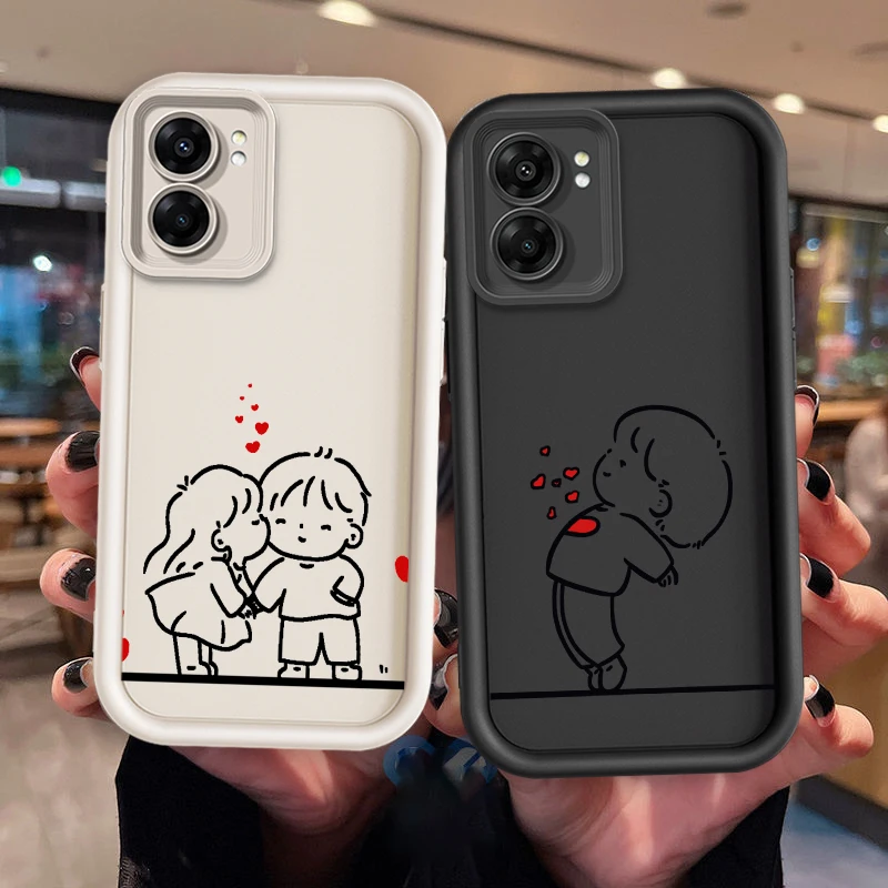 

Couple Cartoon Love Romantic For OPPO A98 A78 A94 A76 A74 A58 A55 4G 5G A9 A53 2020 A36 Eye Ladder Cover Capa Fundas Phone Case