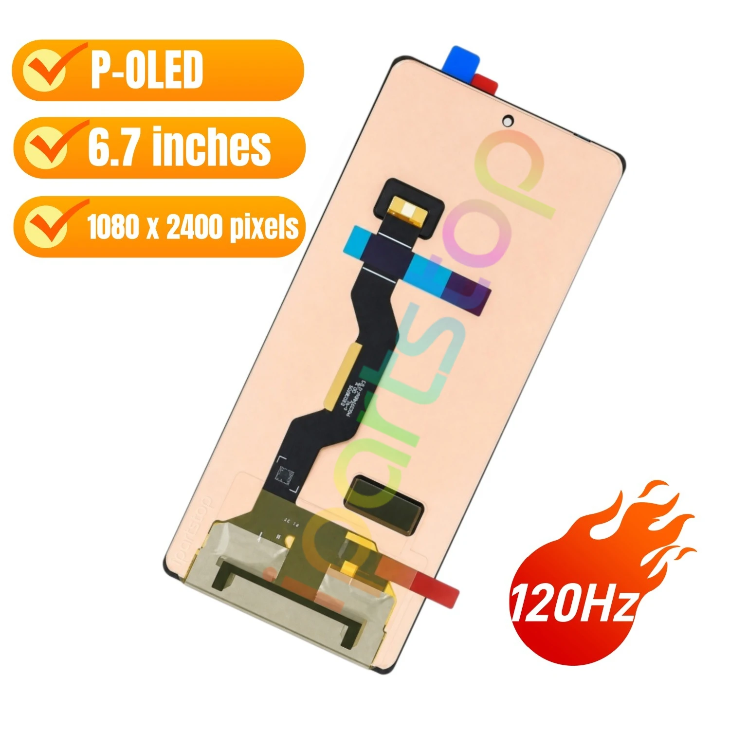iParts Replacement Display for Moto G Stylus 5G 2024 XT2419-2 XT2419-1 XT2419 120Hz P-OLED Touch Screen Digitizer Assembly OEM