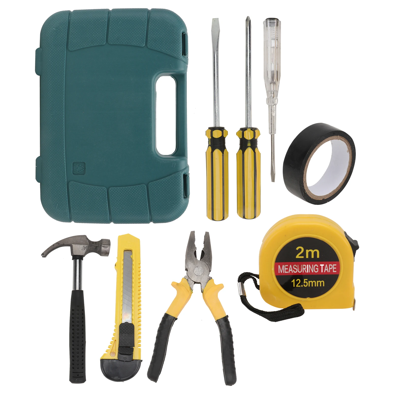 

9 pcs Hardware Combination Heavy Duty Home Repair Kit Sturdy Case Screwdriver Set Household Tool Kit Household Toolkit