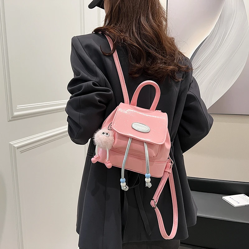 Mini Backpack for Women PU Leather Multifunction Crossbody Bag Ladies Phone Pouch Pack Luxury Brand Shoulder Bag Casual Backpack