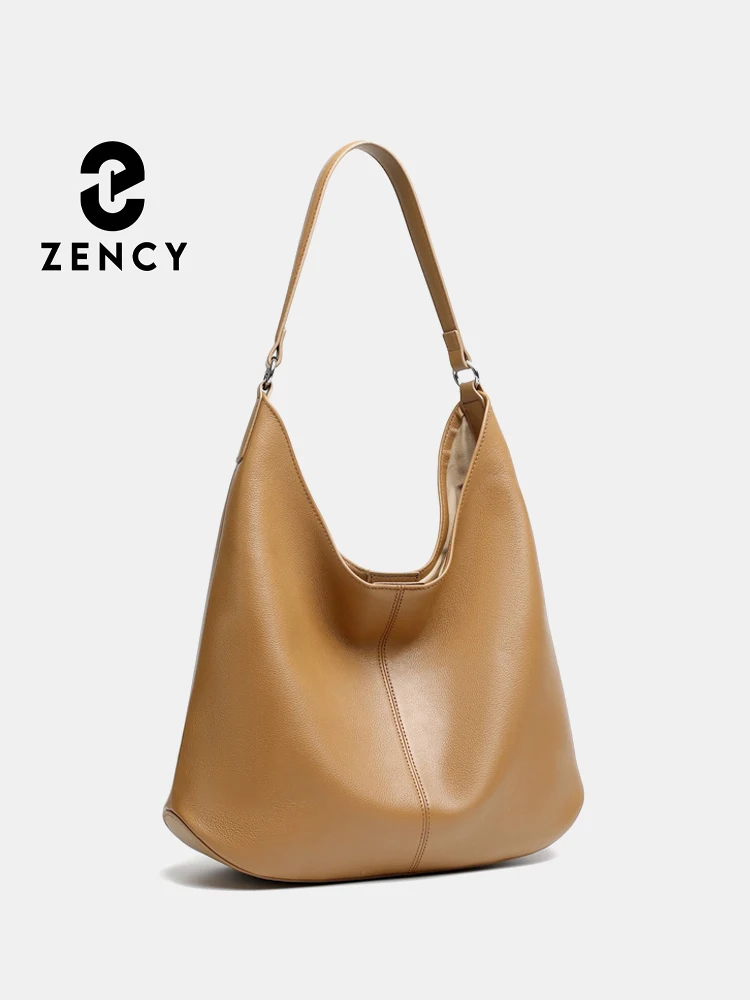 

Zency женская сумка из натуральной кожи, сумка-хобо, большая вместительная модная сумка через плечо Bolsa для женщин, зимняя композитная сумка-шоппер