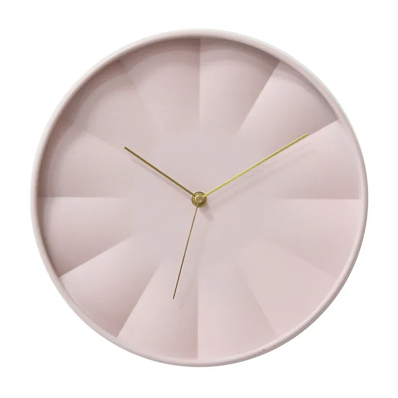 30cm Silent Pink Wall Clock Modern Art Design Round Quiet Watch for Living Room Bedroom Home Decor Simple Fashion Timepiece