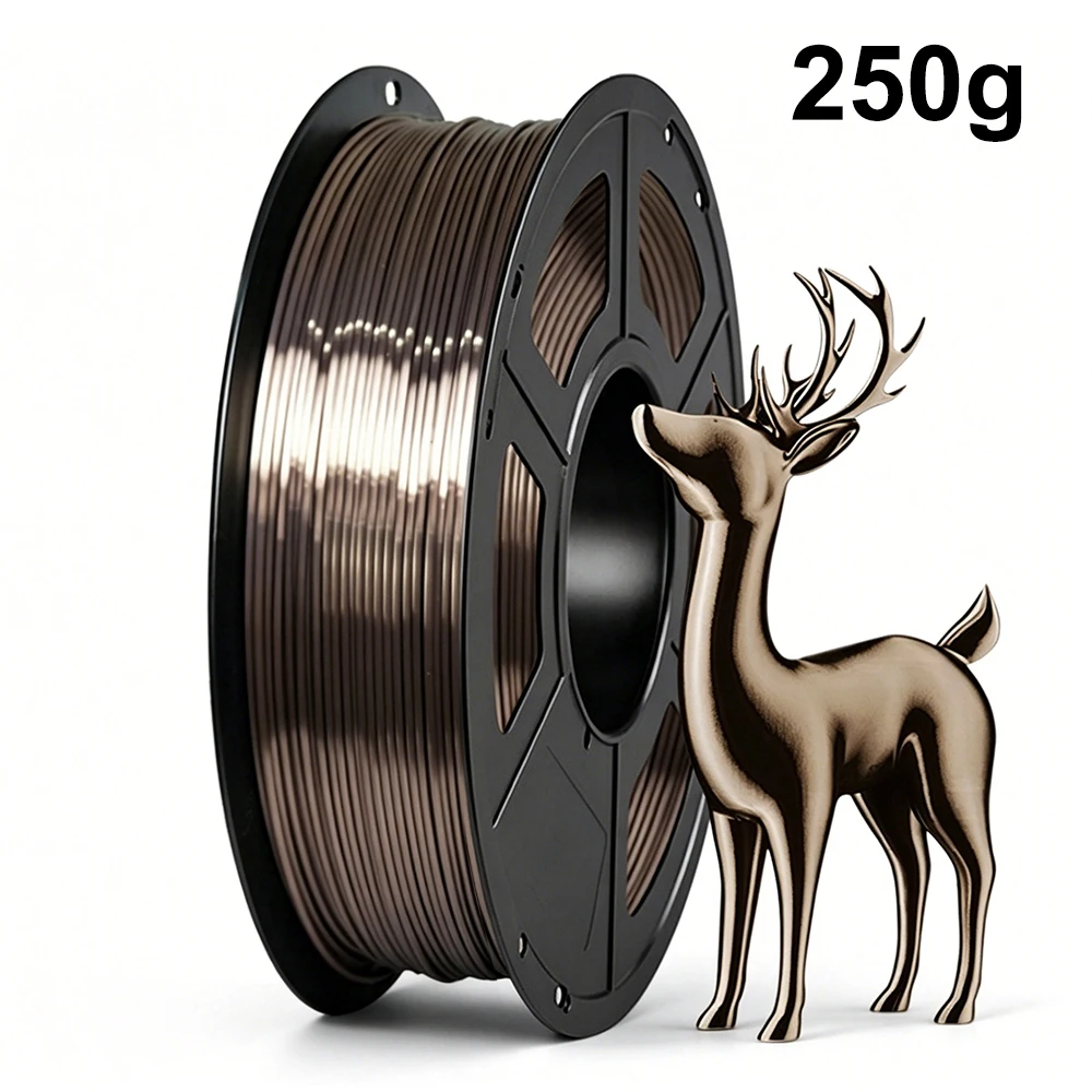 250g 500g 1Kg PLA Silk Rose Gold Filament do drukarki 3D 1.75mm Materiał do druku 3D Silk Pla Czarny Filament Wakuowo Pakowany — zdjęcie produktu 5