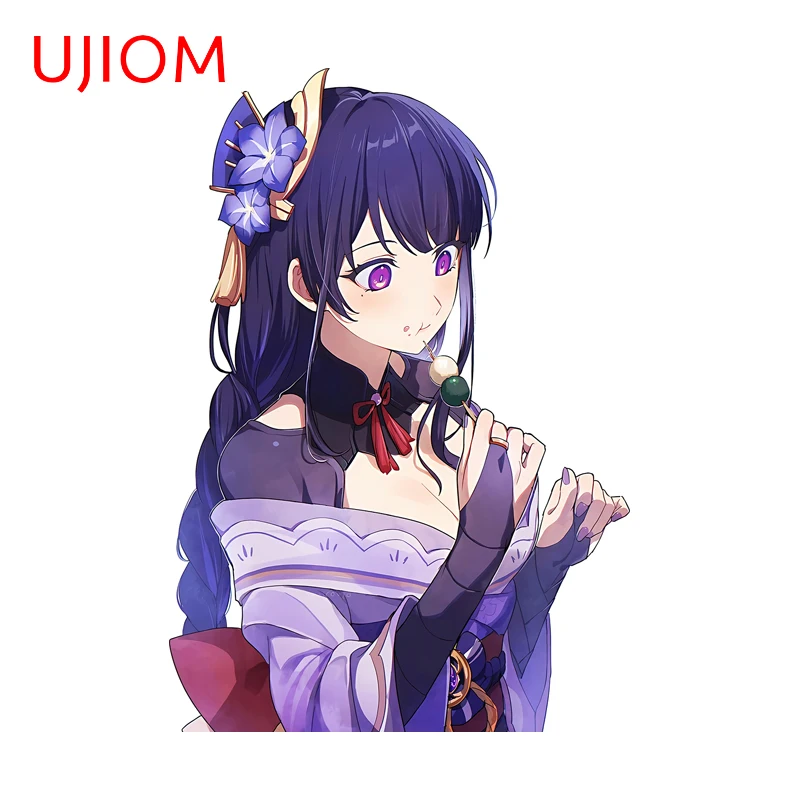 UJIOM Kawaii Genshin Impact Raiden Shogun Wall Sticker Attractive Unique Innovative Decal Fashion Computer Case Wallpapers
