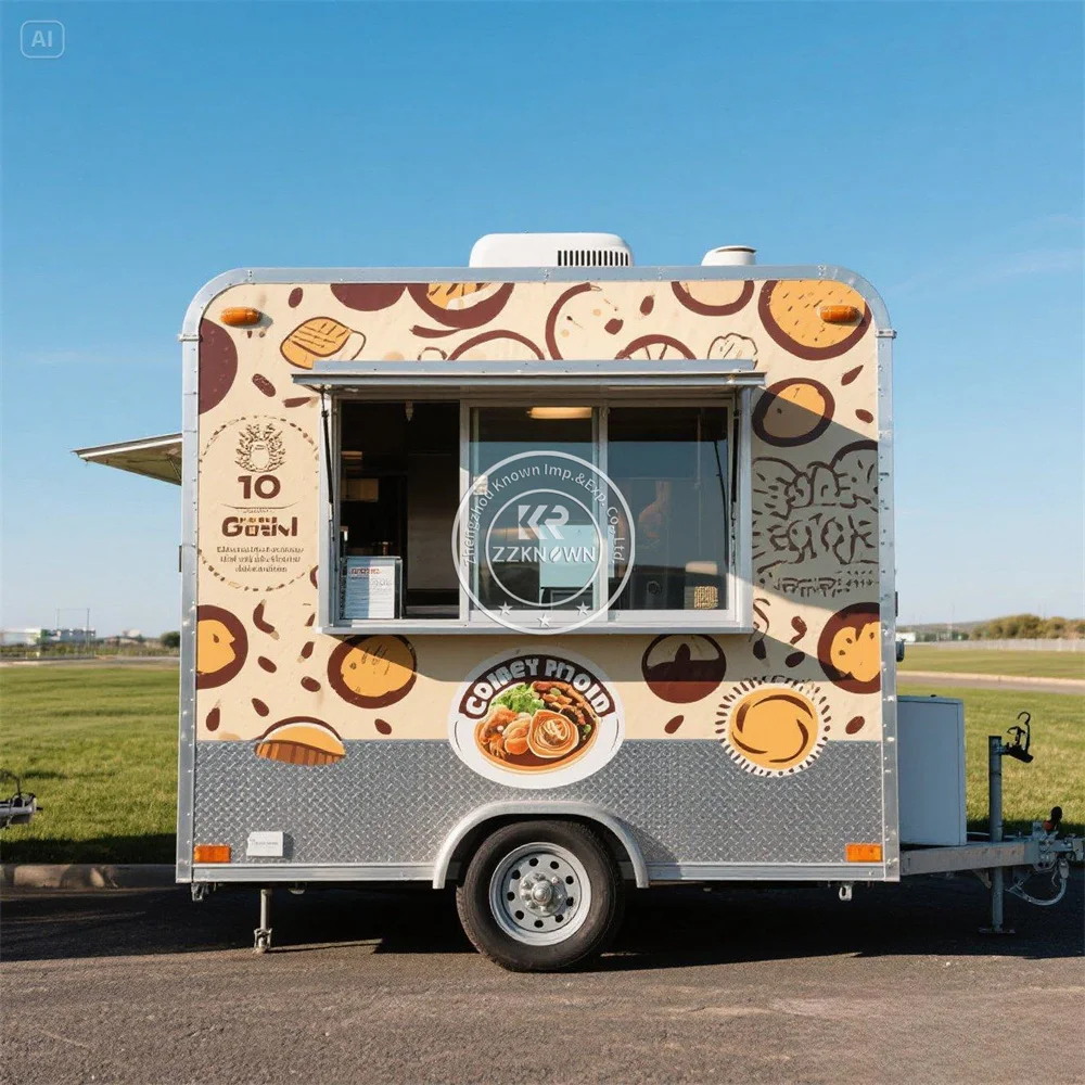 

Street Ice Cream Hot Dog Cart With Equipment Concession Catering Trailer Pizza Snack Catering Fast Food Truck For Sale
