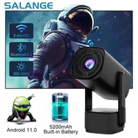 Salange K2 Projector Built-in 5200mAh Battery 4K HD Bluetooth Android 11 for Cinema Outdoor Proyector With RGB Light Speaker