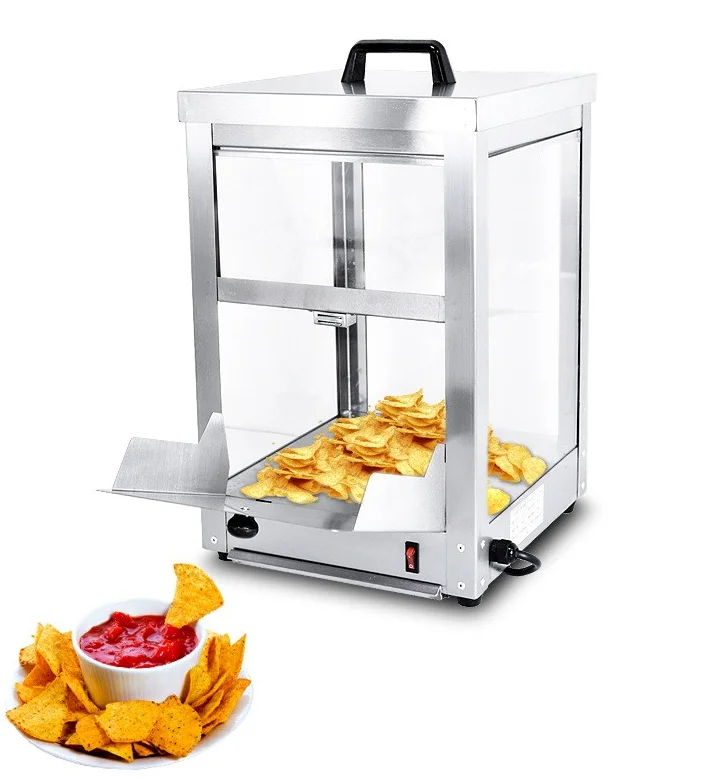 

Роскошный стеклянный электрический подогреватель для еды из нержавеющей стали, коммерческие кухонные витрины для общественного питания, изготовление листового металла