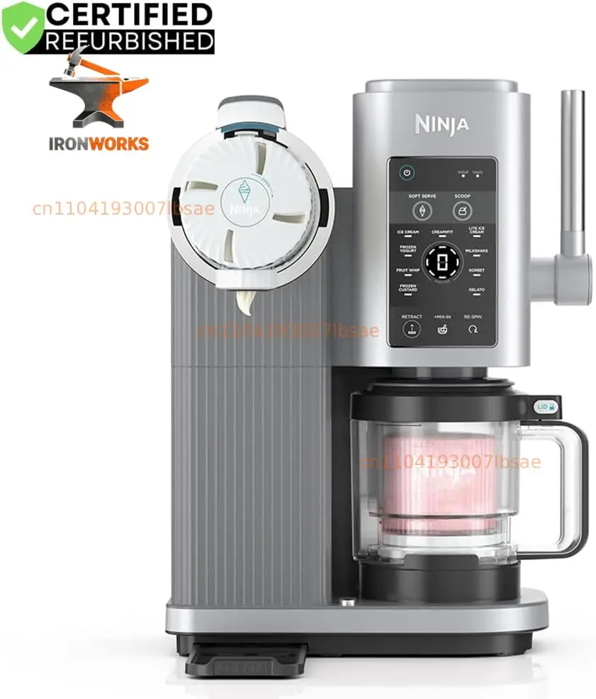 Ninja NC701 CREAMi Swirl 13-in-1 Soft Serve Ice Cream Machine (Renewed) Bundle with 2 YR CPS Enhanced Protection Pack