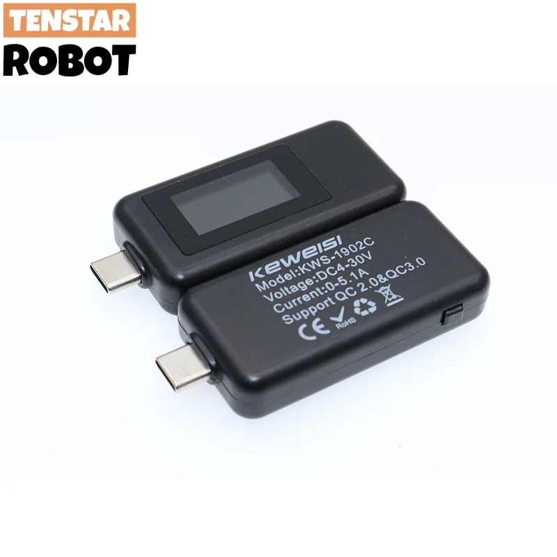 10 w1 DC Type-C USB Tester prądu 4-30V miernik napięcia amperomierz cyfrowy Monitor ładowarkę wskaźnik zasilania