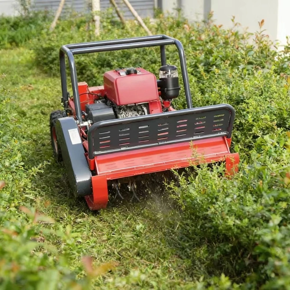 In Stock Fast Delivery 800mm 1000mm Cutting Width Zero Turn Remote Control Crawler  Flail Lawn Mower for Sale
