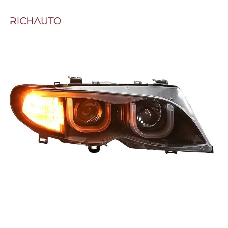 

For BMW E46 Headlights Pair Improved Night Visibility Long Lasting ABS Housing OEM Standard Fitment 12V New Condition