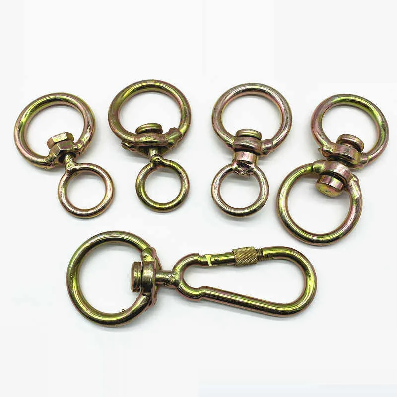 Universal Rotating Ring 8-shaped Turn Ring Dog Chain Connecting Iron Hook Cattle Sheep Lock Buckle 360° Rotating Safety Lock