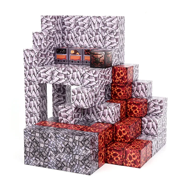 Magnetische montage Magma-serie bouwstenen spel perifere mini kinderen cadeau puzzel montage speelgoed magnetisch vierkant