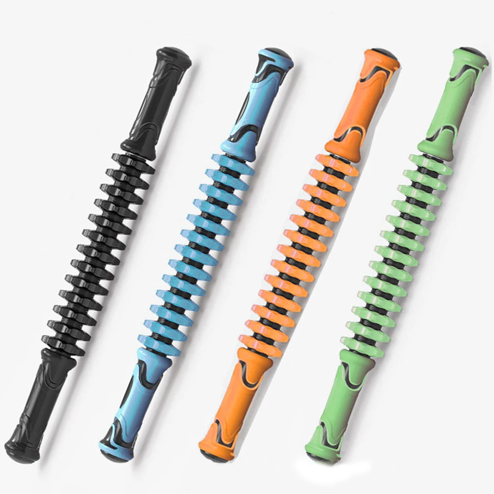 

Massage Stick Muscle Relaxer Full Body Rolling Massager Yoga Gear Rod Plastic TPR Stainless Steel Durable Arm Head Neck Shoulder