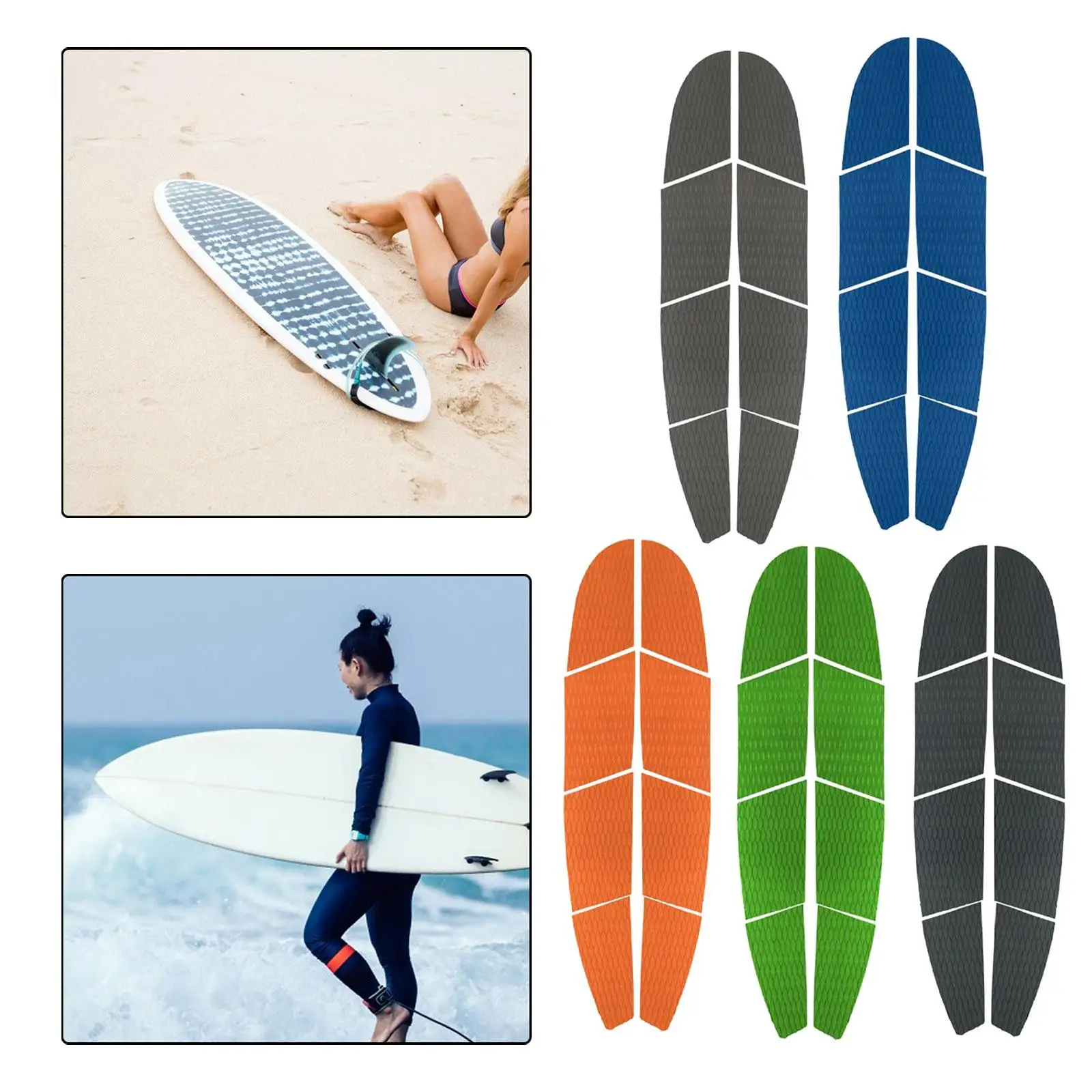 Bantalan traksi papan Surf, pegangan kuat papan Longboard 8 buah