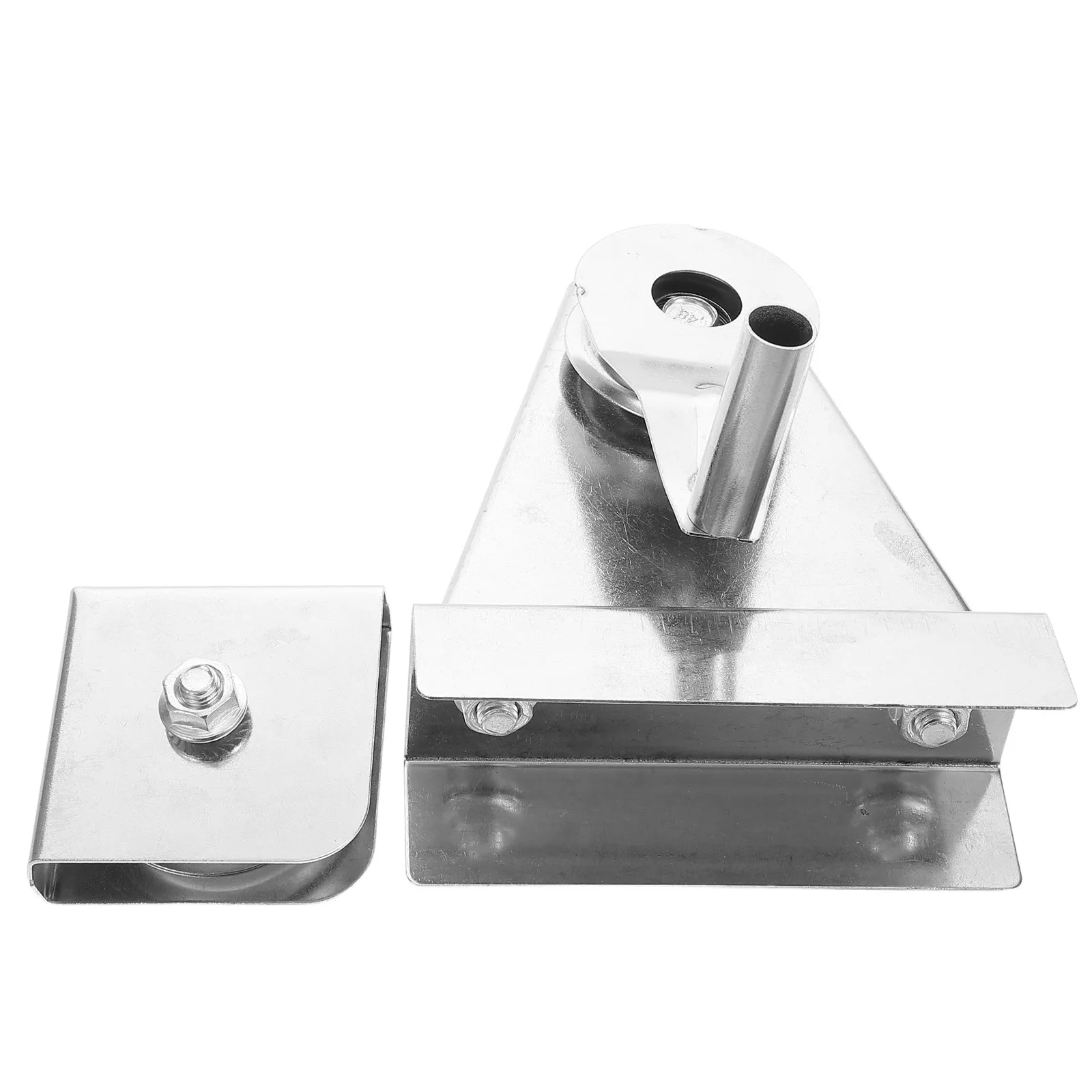 1Set Stainless Steel Flagpole Pulley Heavy Duty Bearing Pulley Crank Handle Outdoor Flagpole Accessories Repair Kit