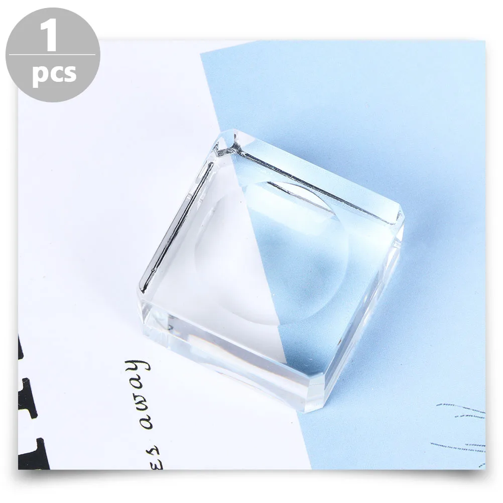 

Delicate Crystal Ball Base Square Design for Home Office Decor Desktop Adornment Displaying Stand Transparent Glass-Ball