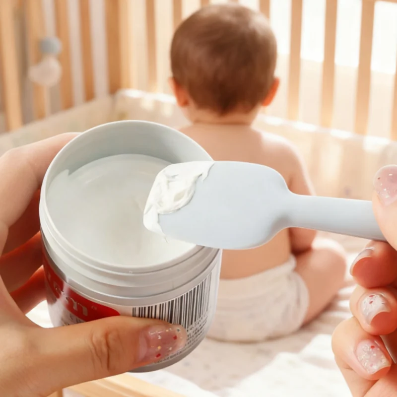 

Baby diaper cream applicator Silicone scraper Scraper butt spatula applicator with suction cup silicone applicator care tool