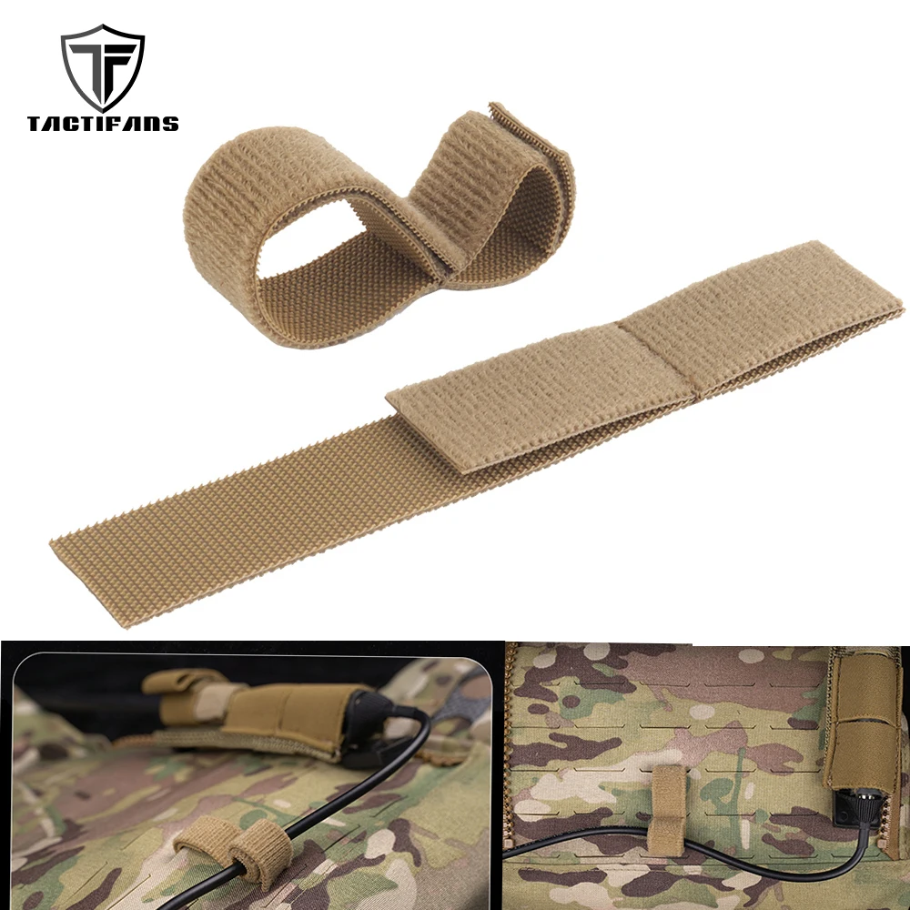

6pcs Cable Management Kit CMK Tactical Vest PTT Wire Antennas Hydration Tube Storage Ring Hook&Loop Molle Accessories Military