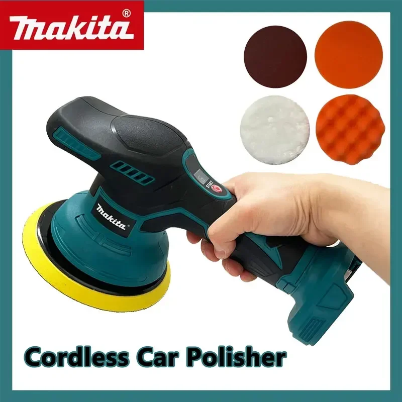 

Makita Cordless Polisher 8 Gears Digital Display Electric Polisher Auto Car Waxing Polishing Machine For 18V Lithium Battery