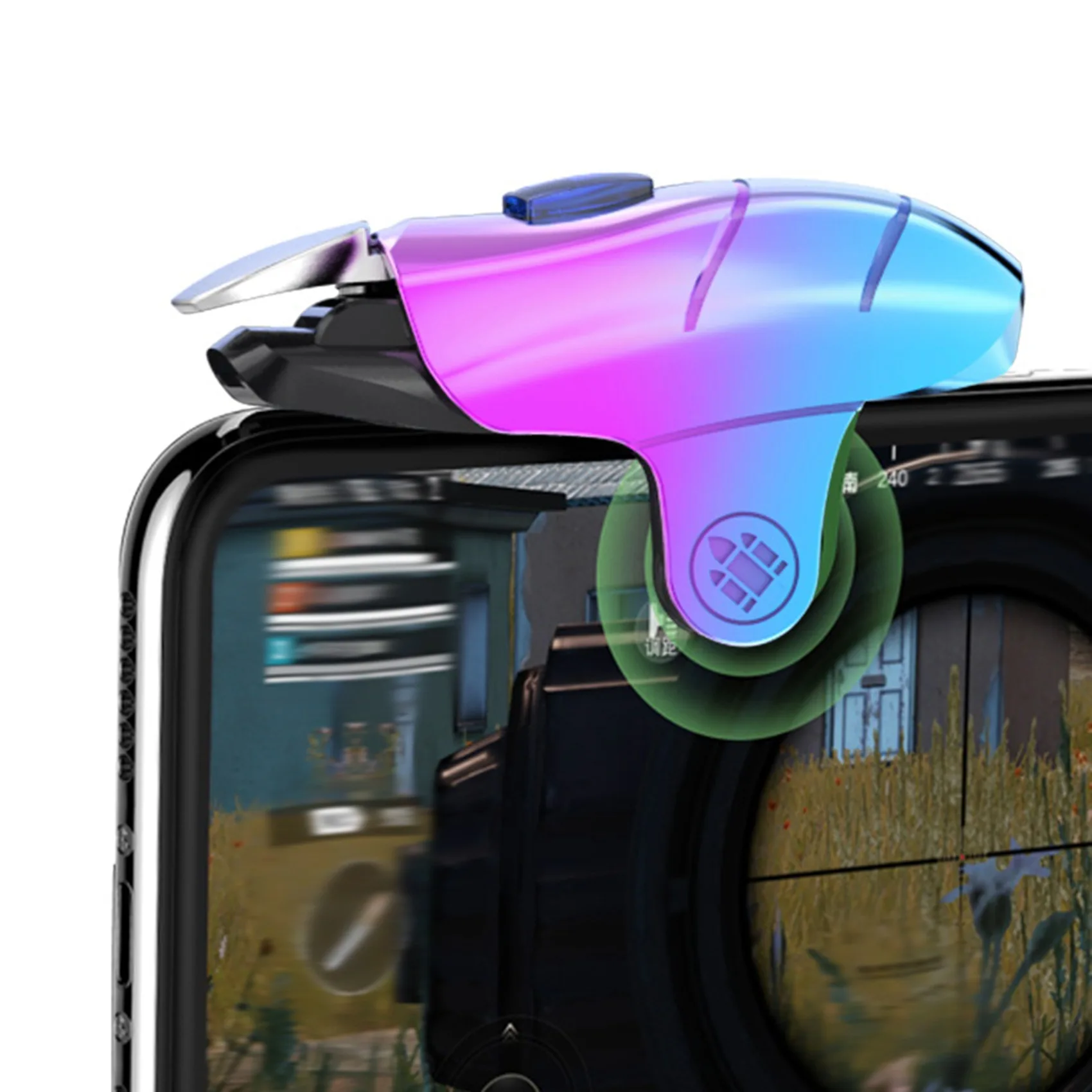 A42T-2PCS Phone Gaming Trigger Gamepad Button For PUBG LOL L1R1 Shooter Game Controller For Android Phone