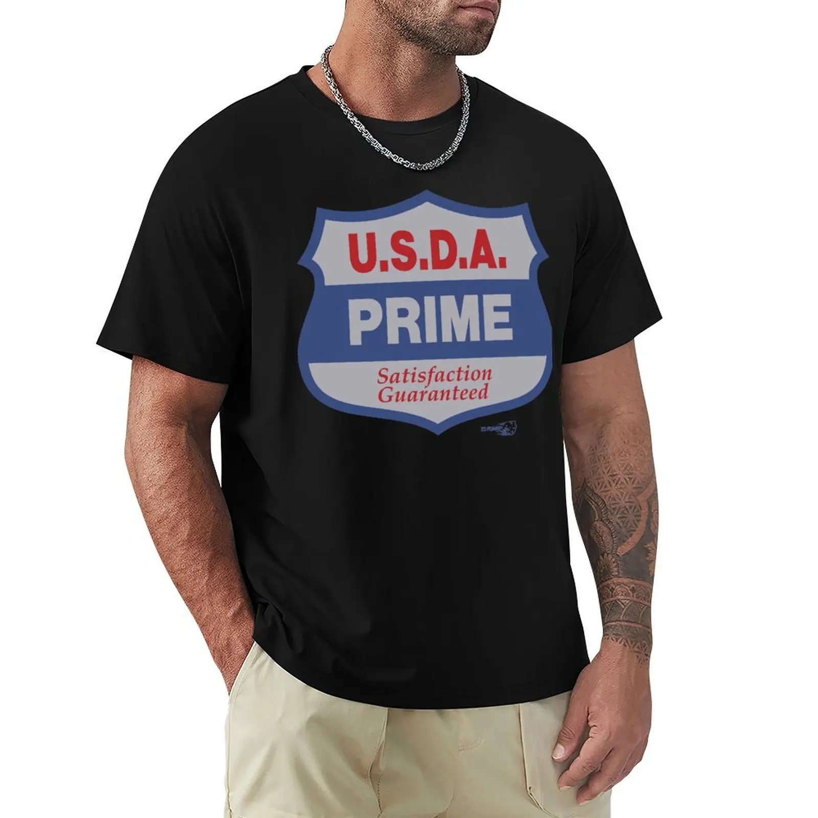 

USDA Prime T-Shirt Casual Simple Design Short Sleeve Shirt