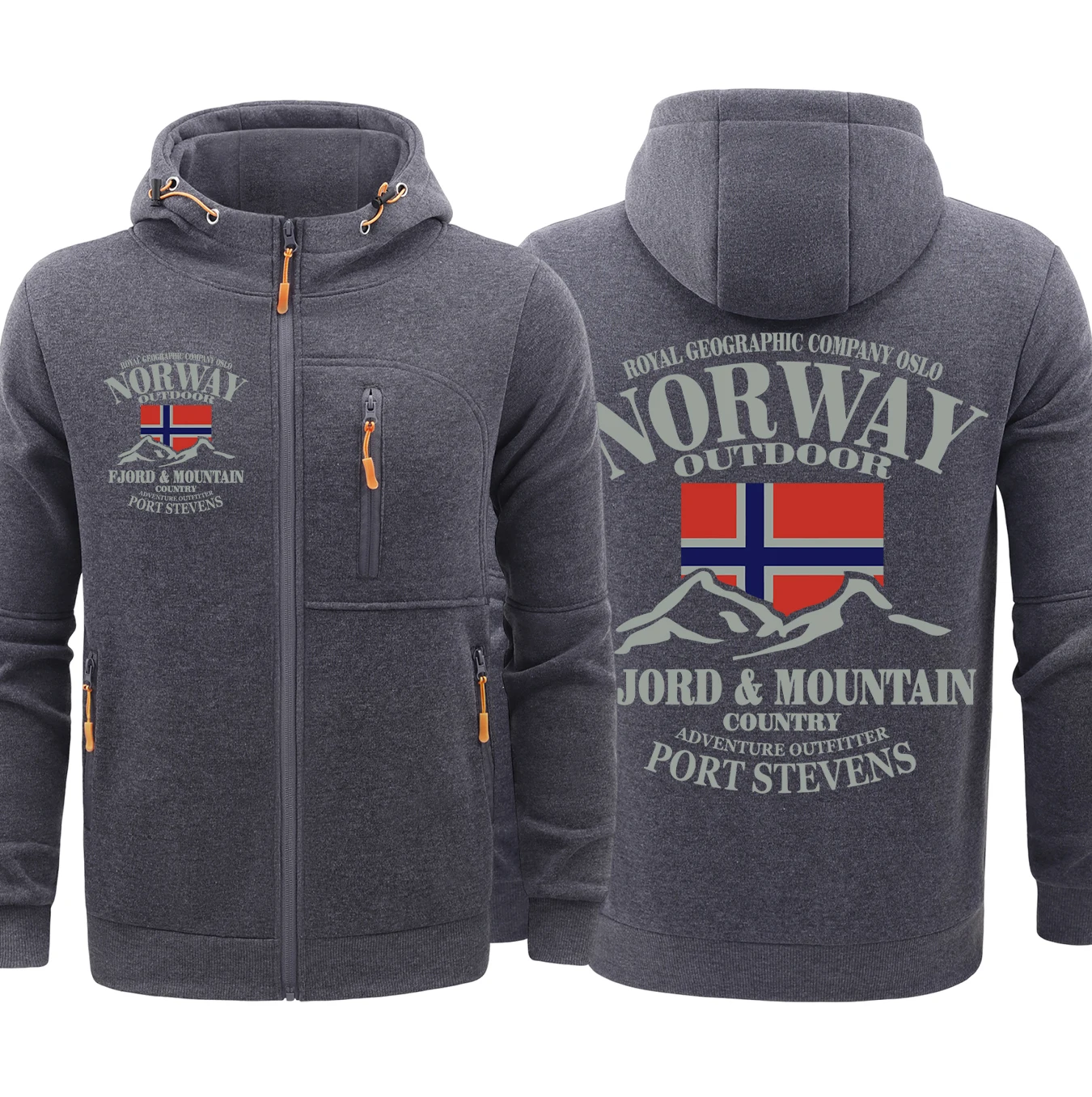 

Norway Fjords And Mountains Print Men Sports Zipper Hoodie Comfy Fashion Streetwear Casual Simple Clothes Autumn Loose Hooded