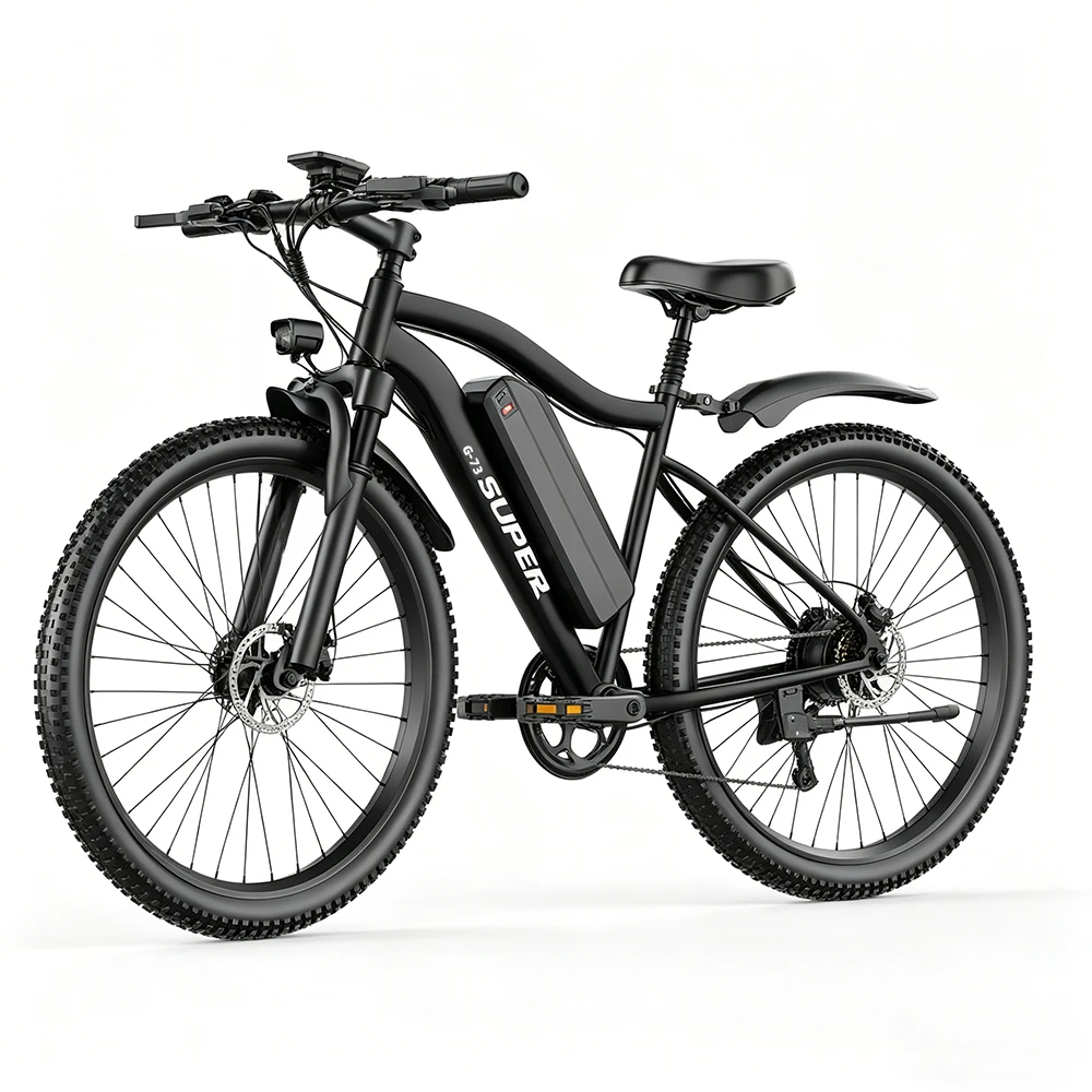 Vélo de montagne électrique pour adultes ROBORN G73-S 250W 48V 13Ah, vélo électrique pour la conduite en extérieur, pneus 26*1.95''. NOIR/GREY